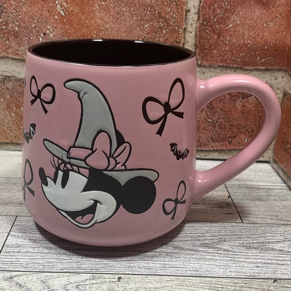 Disney Minnie Mouse Halloween Mug, pink and black